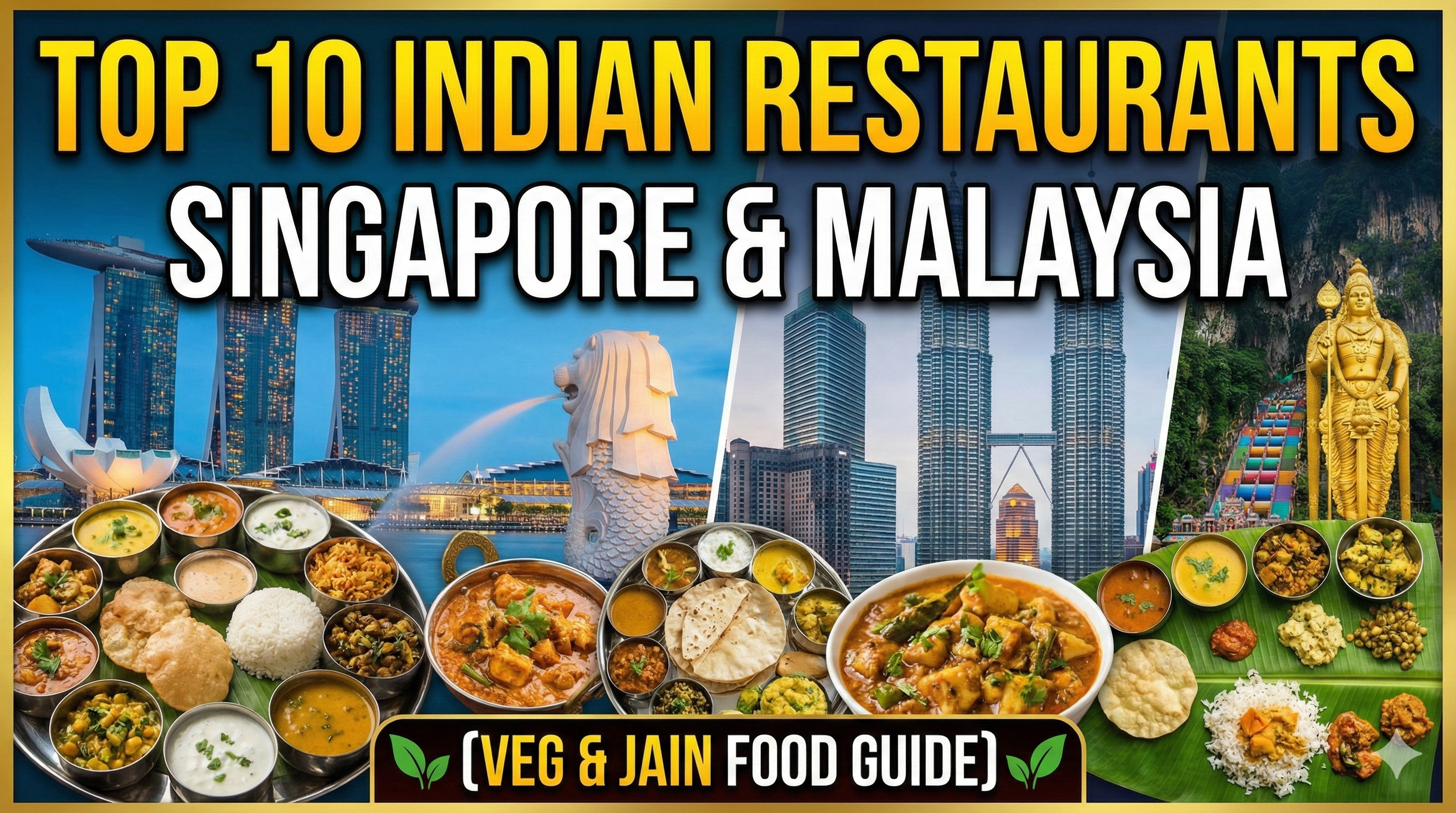 Top 10 Indian Restaurants in Singapore & Malaysia (Veg & Jain Food Guide)